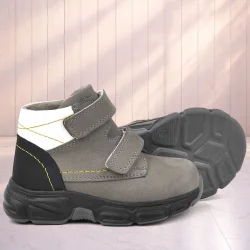 Rakerplus Hakiki Deri Gri Nubuk Bebek Spor Bot Ayakkabı