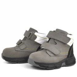 Rakerplus Hakiki Deri Gri Nubuk Bebek Spor Bot Ayakkabı