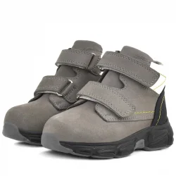 Rakerplus Hakiki Deri Gri Nubuk Bebek Spor Bot Ayakkabı