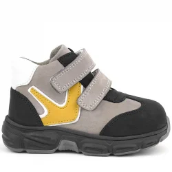 Rakerplus Hakiki Deri Gri Siyah Bebek Spor Bot Ayakkabı