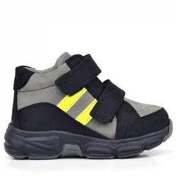 Rakerplus Hakiki Deri Gri Siyah Bebek Spor Bot Ayakkabı