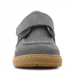 Rakerplus Hakiki Deri Gri Yeşil Cırt Cırtlı Bebek Bot