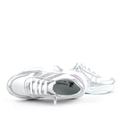 Rakerplus Hakiki Deri Gümüş Pembe Kalın Tabanlı Kız Çocuk Sneakers Ayakkabı
