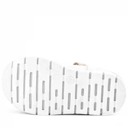 Rakerplus Hakiki Deri Gümüş Pudra Kız Bebek Babet Ayakkabı