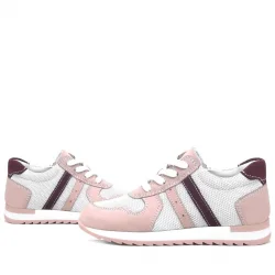 Rakerplus Hakiki Deri Günlük Pembe Kız Çocuk Spor Ayakkabı