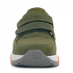 Rakerplus Hakiki Deri Haki Turuncu Sarı Çocuk Sneakers Spor Ayakkabı