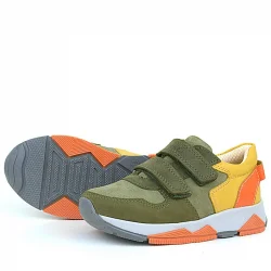 Rakerplus Hakiki Deri Haki Turuncu Sarı Çocuk Sneakers Spor Ayakkabı