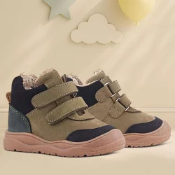 Rakerplus Hakiki Deri Haki Yeşil Cırtlı Çocuk Spor Bot