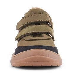 Rakerplus Hakiki Deri Haki Yeşil Cırtlı Çocuk Spor Bot