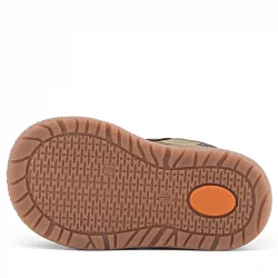 Rakerplus Hakiki Deri Haki Yeşil Cırtlı Çocuk Spor Bot