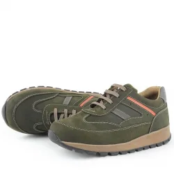 Rakerplus Hakiki Deri Haki Yeşil Erkek Çocuk Spor Ayakkabı