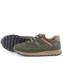 Rakerplus Hakiki Deri Haki Yeşil Erkek Çocuk Spor Ayakkabı