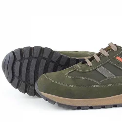 Rakerplus Hakiki Deri Haki Yeşil Erkek Çocuk Spor Ayakkabı