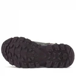 Rakerplus Hakiki Deri Haki Yeşil Sarı Fermuarlı Trekking Çocuk Bot