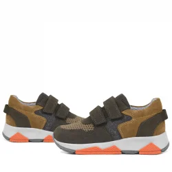 Rakerplus Hakiki Deri Kahverengi Çocuk Okul Spor Ayakkabı