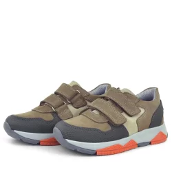 Rakerplus Hakiki Deri Kahverengi Çocuk Sneakers Spor Ayakkabı