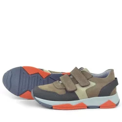 Rakerplus Hakiki Deri Kahverengi Çocuk Sneakers Spor Ayakkabı