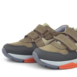Rakerplus Hakiki Deri Kahverengi Çocuk Sneakers Spor Ayakkabı