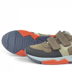 Rakerplus Hakiki Deri Kahverengi Çocuk Sneakers Spor Ayakkabı