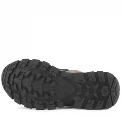 Rakerplus Hakiki Deri Kahverengi Siyah Bağcıklı Fermuarlı Trekking Çocuk Bot