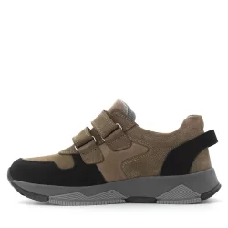 Rakerplus Hakiki Deri Kahverengi Siyah Çocuk Sneakers Spor Ayakkabı