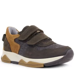Rakerplus Hakiki Deri Koyu Kahve Çocuk Sneakers Spor Ayakkabı