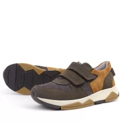 Rakerplus Hakiki Deri Koyu Kahve Çocuk Sneakers Spor Ayakkabı