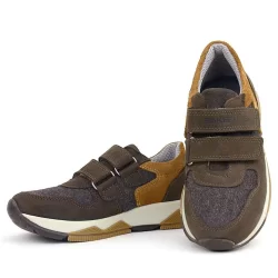 Rakerplus Hakiki Deri Koyu Kahve Çocuk Sneakers Spor Ayakkabı