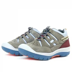 Rakerplus Hakiki Deri Kum Bordo Lastik Bağcıklı Çocuk Outdoor Ayakkabı