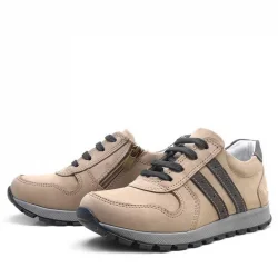 Rakerplus Hakiki Deri Kum Fermuarlı Erkek Çocuk Spor Okul Ayakkabı