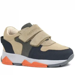 Rakerplus Hakiki Deri Kum Gri Siyah Çocuk Sneakers Spor Ayakkabı