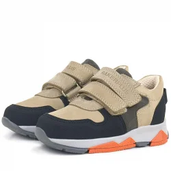 Rakerplus Hakiki Deri Kum Gri Siyah Çocuk Sneakers Spor Ayakkabı