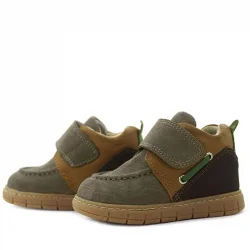 Rakerplus Hakiki Deri Kum Kahve Cırt Cırtlı Bebek Bot