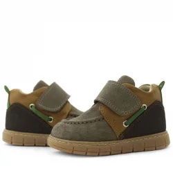 Rakerplus Hakiki Deri Kum Kahve Cırt Cırtlı Bebek Bot