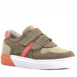 Rakerplus Hakiki Deri Kum Rengi Cırtlı Erkek Çocuk Sneaker