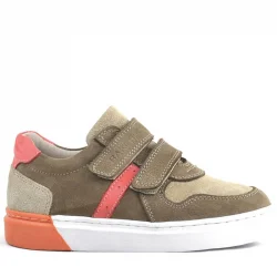 Rakerplus Hakiki Deri Kum Rengi Cırtlı Erkek Çocuk Sneaker