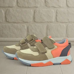 Rakerplus Hakiki Deri Kum Rengi Çocuk Sneakers Spor Ayakkabı