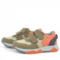 Rakerplus Hakiki Deri Kum Rengi Çocuk Sneakers Spor Ayakkabı