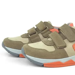 Rakerplus Hakiki Deri Kum Rengi Çocuk Sneakers Spor Ayakkabı