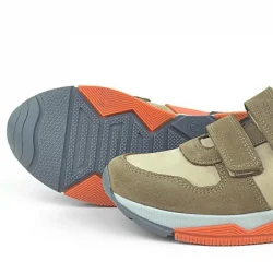 Rakerplus Hakiki Deri Kum Rengi Çocuk Sneakers Spor Ayakkabı