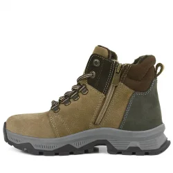 Rakerplus Hakiki Deri Kum Rengi Fermuarlı Trekking Çocuk Bot