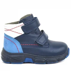 Rakerplus Hakiki Deri Lacivert Cilt Kürklü Bebek Spor Bot Ayakkabı