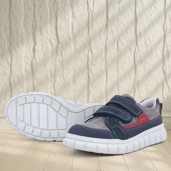 Rakerplus Hakiki Deri Lacivert Cırtlı Çocuk Günlük Spor Okul Ayakkabı