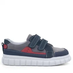 Rakerplus Hakiki Deri Lacivert Cırtlı Çocuk Günlük Spor Okul Ayakkabı
