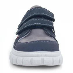 Rakerplus Hakiki Deri Lacivert Cırtlı Çocuk Günlük Spor Okul Ayakkabı