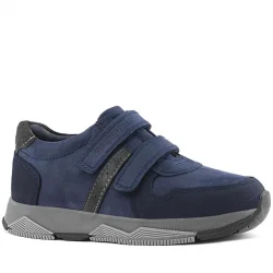 Rakerplus Hakiki Deri Lacivert Cırtlı Çocuk Spor Ayakkabı