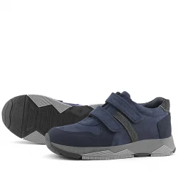 Rakerplus Hakiki Deri Lacivert Cırtlı Çocuk Spor Ayakkabı