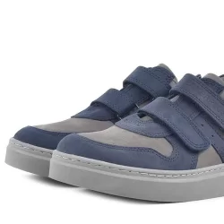 Rakerplus Hakiki Deri Lacivert Cırtlı Erkek Çocuk Sneaker