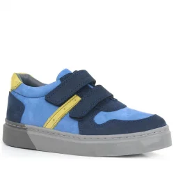 Rakerplus Hakiki Deri Lacivert Cırtlı Erkek Çocuk Spor Ayakkabı