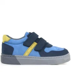 Rakerplus Hakiki Deri Lacivert Cırtlı Erkek Çocuk Spor Ayakkabı